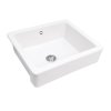 Deante Sabor Zlewozmywak ceramiczny jednokomorowy 61,5x48,5 cm biały ZCB_610H