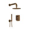 Deante Silia Zestaw prysznicowy podtynkowy z deszczownicą brąz szczotkowany BXYYCQSM