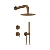 Deante Silia Zestaw prysznicowy podtynkowy z deszczownicą brąz szczotkowany NQS_C9YK