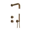 Deante Silia Zestaw prysznicowy podtynkowy z deszczownicą brąz szczotkowany NQS_C9XK