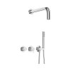 Deante Silia Zestaw prysznicowy podtynkowy z deszczownicą chrom NQS_00XK
