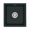 Deante Sabor Zlewozmywak ceramiczny jednokomorowy 47,8x45 cm czarny mat ZCB_N103