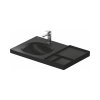 Duravit Aurena Umywalka meblowa 80,5x50,5 cm lewa czarny mat z powłoką HygieneGlaze Plus 238980AF00