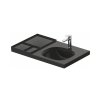Duravit Aurena Umywalka meblowa 80,5x50,5 cm prawa czarna z powłoką HygieneGlaze Plus 238880AB00