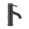 Duravit C.1 Bateria umywalkowa z korkiem 11,3 cm FreshStart MinusFlow czarny mat C11023001046