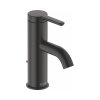 Duravit C.1 Bateria umywalkowa z korkiem 9,1 cm FreshStart MinusFlow czarny mat C11013001046