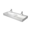 Duravit DuraSquare Umywalka meblowa 120x47 cm podwójna z 2 otworami na baterie szlifowany spód biały Alpin z powłoką WonderGliss 23531200711