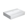 Duravit DuraSquare Umywalka meblowa 50x40 cm bez otworu na baterię szlifowany spód biały Alpin z powłoką WonderGliss 23565000791