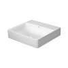 Duravit DuraSquare Umywalka meblowa 50x47 cm bez otworu na baterię szlifowany spód biały Alpin z powłoką WonderGliss 23535000791