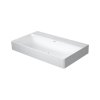 Duravit DuraSquare Umywalka meblowa 80x47 cm bez otworu na baterię biały Alpin z powłoką WonderGliss 23538000701