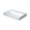 Duravit DuraSquare Umywalka meblowa 80x47 cm bez otworu na baterię szlifowany spód biały Alpin z powłoką WonderGliss 23538000791