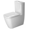 Duravit Happy D.2 Miska WC kompaktowa 36,5x63 cm, lejowa, biała z powłoką WonderGliss 21340900001