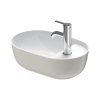Duravit LUV Umywalka nablatowa 42x27 cm szlifowany spód biały/szary satynowy z powłoką WonderGliss 03814223001
