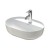 Duravit LUV Umywalka nablatowa 50x35 cm szlifowany spód biały/szary satynowy 0380502300