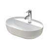 Duravit LUV Umywalka nablatowa 50x35 cm szlifowany spód biały/szary satynowy z powłoką WonderGliss 03805023001