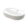 Duravit LUV Umywalka nablatowa 60x40 cm biały/szary satynowy z powłoką WonderGliss 03806023001