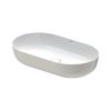 Duravit LUV Umywalka nablatowa 70x40 cm szlifowany spód biały/szary satynowy z powłoką WonderGliss 03797023001