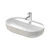 Duravit LUV Umywalka nablatowa 70x40 cm szlifowany spód biały/szary satynowy z powłoką WonderGliss 03807023001