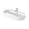 Duravit LUV Umywalka nablatowa 80x40 cm szlifowany spód biały Alpin z powłoką WonderGliss 03808000001