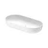 Duravit LUV Umywalka nablatowa 80x40 cm szlifowany spód biały/biały satynowy z powłoką WonderGliss 03798026001