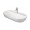 Duravit LUV Umywalka nablatowa 80x40 cm szlifowany spód biały/biały satynowy z powłoką WonderGliss 03808026001