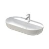 Duravit LUV Umywalka nablatowa 80x40 cm szlifowany spód biały/szary satynowy z powłoką WonderGliss 03808023001