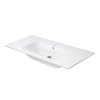 Duravit ME by Starck Umywalka meblowa 103x49 cm bez otworu na baterię z przelewem biały Alpin z powłoką WonderGliss 23361000601