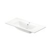 Duravit ME by Starck Umywalka meblowa 103x49 cm bez otworu na baterię z przelewem biały Alpin z powłoką WonderGliss 23361032601