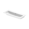 Duravit ME by Starck Umywalka meblowa 123x49 cm bez otworów na baterie biały satynowy z powłoką WonderGliss 23611232601