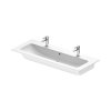 Duravit ME by Starck Umywalka meblowa 123x49 cm podwójna biały satynowy z powłoką WonderGliss 23611232241
