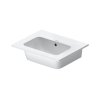 Duravit ME by Starck Umywalka meblowa 53x43 cm bez otworu na baterię biały Alpin z powłoką WonderGliss 23365300601