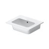 Duravit ME by Starck Umywalka meblowa 53x43 cm bez otworu na baterię z przelewem biały Alpin z powłoką WonderGliss 23365332601