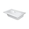 Duravit ME by Starck Umywalka meblowa 63x40 cm bez otworu na baterię biały Alpin z powłoką WonderGliss 23426300601