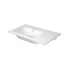 Duravit ME by Starck Umywalka meblowa 83x49 cm lewa bez otworu na baterię biały satynowy z powłoką WonderGliss 23458332601