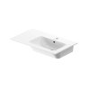 Duravit Me by Starck Umywalka meblowa asymetryczna 83x49 cm z jednym otworem na baterie biała 2346830000