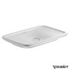 Duravit PuraVida Umywalka nablatowa 70x42 cm, bez przelewu, bez otworu na baterię, biała 0370700000