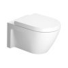 Duravit Starck 2 Miska WC podwieszana 37x54 cm lejowa biała z powłoką WonderGliss 25340900001
