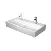 Duravit Vero Air Umywalka meblowa 100x47 cm podwójna z przelewem biały Alpin z powłoką WonderGliss 23501000241