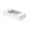 Duravit Vero Air Umywalka meblowa 50x25 cm bateria po lewej stronie biały Alpin z powłoką WonderGliss 07245000091