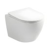 Emporia Nox 1.0 Zestaw Toaleta WC bez kołnierza kr&oacute;tka + deska wolnoopadająca biały EMPORIA-0114