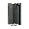 Emporia Sense Kabina prostokątna 66x195 cm część 1/2 drzwi przesuwne profile czarny mat szkło przezroczyste EMPORIA-SENSIAH66L-1H