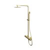 Emporia Zestaw prysznicowy termostatyczny natynkowy z deszczownicą złoty szczotkowany EMPORIA-0401201GN