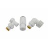 Enix Mini Zestaw zaworów termostatycznych Schlosser z głowicą prawy biały RAL 9016 Z-ZA-602200066