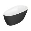 Excellent Olia 2.0 Wanna wolnostojąca 160x75 cm biały połysk/czarny mat WAEX.OLI2.16WHBLM