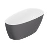 Excellent Olia 2.0 Wanna wolnostojąca 160x75 cm biały połysk/szary mat WAEX.OLI2.16WHGRM