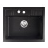 FDesign Carioca Zlewozmywak granitowy jednokomorowy 58x48 cm grafit shine FD9-11-4858-02