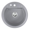 FDesign Carioca Zlewozmywak granitowy jednokomorowy 51 cm szary FD9-10-51-44