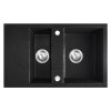 FDesign Carioca Zlewozmywak granitowy półtorakomorowy 79x48 cm grafit FD9-15-4879-22