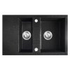 FDesign Carioca Zlewozmywak granitowy półtorakomorowy 79x48 cm grafit shine FD9-15-4879-02