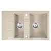 FDesign Carioca Zlewozmywak granitowy półtorakomorowy 79x48 cm piaskowy FD9-15-4879-88